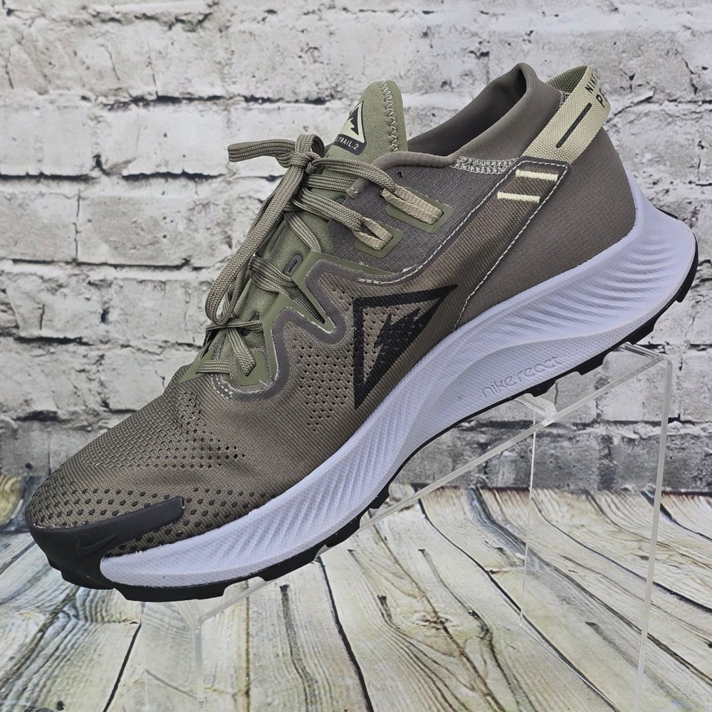 Nike Pegasus Trail 2 Running Shoes Mens 11 Olive Green CK4305-201 React Sneakers - Picture 3 of 9